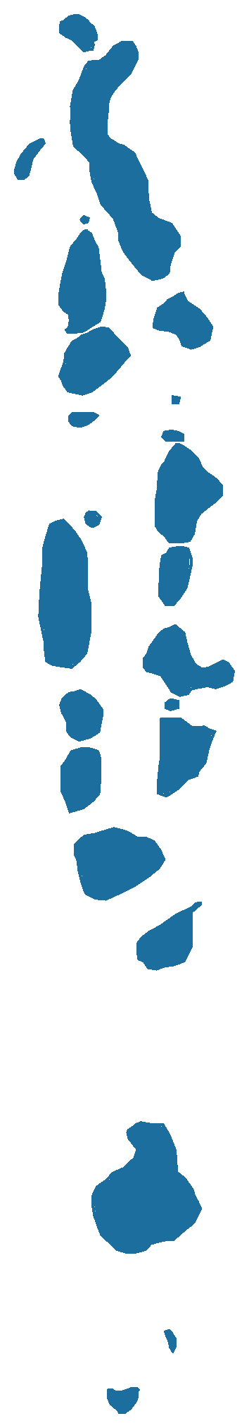 Map of the Maldives with H.A. Dhidhdhoo marked in the far north