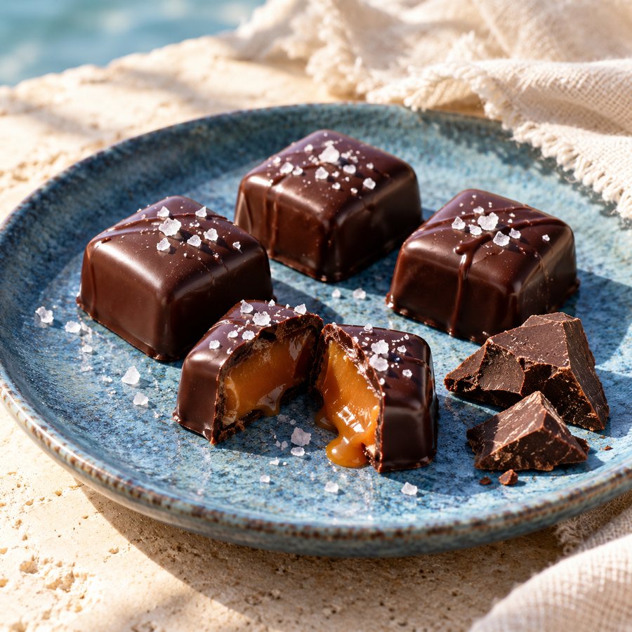 Sea-salted chocolate caramels